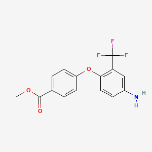 molecular formula C15H12F3NO3 B3171029 Methyl 4-[4-amino-2-(trifluoromethyl)phenoxy]-benzoate CAS No. 946662-91-5