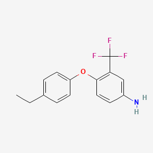 molecular formula C15H14F3NO B3171037 4-(4-Ethylphenoxy)-3-(trifluoromethyl)aniline CAS No. 946662-95-9