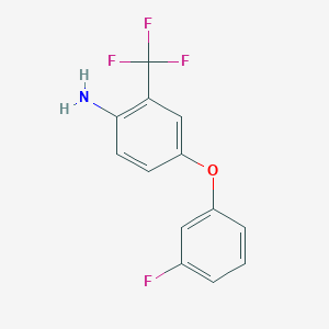 molecular formula C13H9F4NO B3171072 4-(3-Fluorophenoxy)-2-(trifluoromethyl)aniline CAS No. 946663-14-5