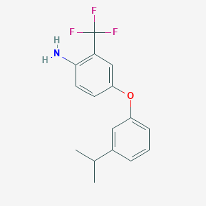 molecular formula C16H16F3NO B3171078 4-(3-Isopropylphenoxy)-2-(trifluoromethyl)aniline CAS No. 946663-20-3
