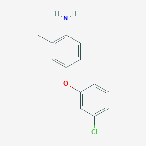 molecular formula C13H12ClNO B3171237 4-(3-chlorophenoxy)-2-methylaniline CAS No. 946664-50-2