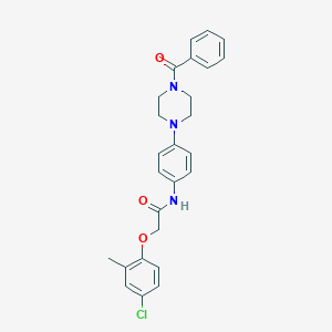 molecular formula C26H26ClN3O3 B317139 N-[4-(4-benzoylpiperazin-1-yl)phenyl]-2-(4-chloro-2-methylphenoxy)acetamide 