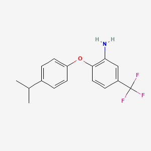 molecular formula C16H16F3NO B3171507 2-(4-Isopropylphenoxy)-5-(trifluoromethyl)aniline CAS No. 946682-76-4