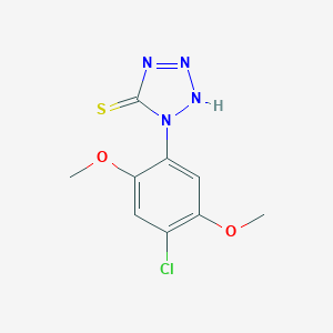 molecular formula C9H9ClN4O2S B317172 1-(4-chloro-2,5-dimethoxyphenyl)-1H-tetraazole-5-thiol 