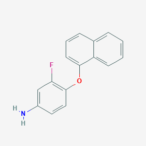 molecular formula C16H12FNO B3171848 3-Fluoro-4-(1-naphthyloxy)aniline CAS No. 946699-27-0