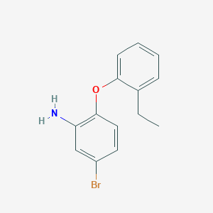 molecular formula C14H14BrNO B3171912 5-Bromo-2-(2-ethylphenoxy)aniline CAS No. 946700-14-7