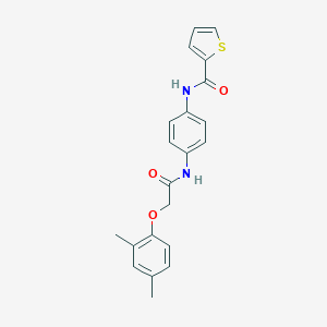 molecular formula C21H20N2O3S B317194 N-(4-{[(2,4-dimethylphenoxy)acetyl]amino}phenyl)thiophene-2-carboxamide 