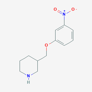 molecular formula C12H16N2O3 B3171945 3-[(3-Nitrophenoxy)methyl]piperidine CAS No. 946713-46-8