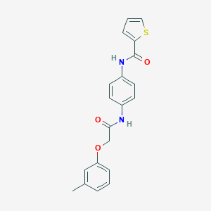 molecular formula C20H18N2O3S B317196 N-(4-{[(3-methylphenoxy)acetyl]amino}phenyl)thiophene-2-carboxamide 