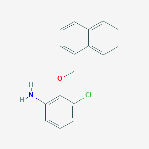 molecular formula C17H14ClNO B3172020 3-Chloro-2-(1-naphthylmethoxy)aniline CAS No. 946714-54-1