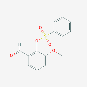 2-Formyl-6-methoxyphenyl benzenesulfonate