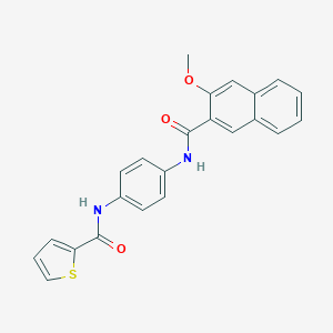 molecular formula C23H18N2O3S B317236 N-{4-[(3-methoxy-2-naphthoyl)amino]phenyl}-2-thiophenecarboxamide 