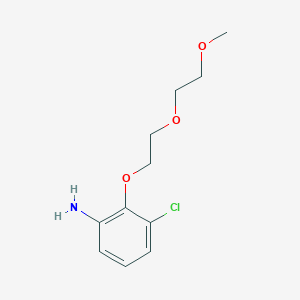 molecular formula C11H16ClNO3 B3172393 3-Chloro-2-[2-(2-methoxyethoxy)ethoxy]aniline CAS No. 946727-27-1