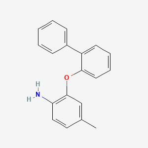 molecular formula C19H17NO B3172527 2-([1,1'-Biphenyl]-2-yloxy)-4-methylaniline CAS No. 946728-86-5