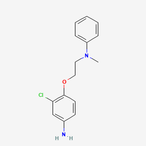 molecular formula C15H17ClN2O B3172636 N-[2-(4-Amino-2-chlorophenoxy)ethyl]-N-methyl-N-phenylamine CAS No. 946729-67-5