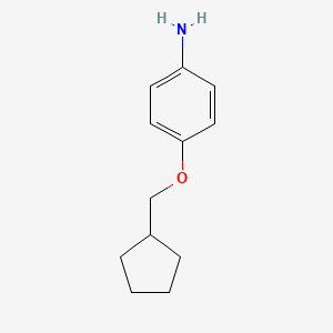 molecular formula C12H17NO B3172646 4-(Cyclopentylmethoxy)aniline CAS No. 946729-84-6