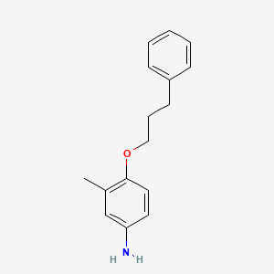 molecular formula C16H19NO B3172748 3-Methyl-4-(3-phenylpropoxy)aniline CAS No. 946741-67-9
