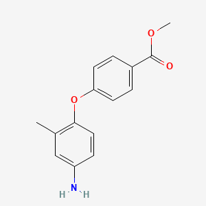 molecular formula C15H15NO3 B3172773 Methyl 4-(4-amino-2-methylphenoxy)benzoate CAS No. 946742-07-0