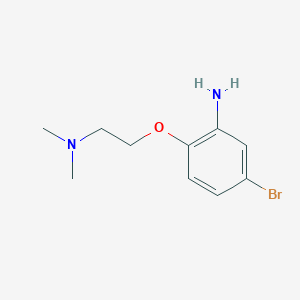 molecular formula C10H15BrN2O B3172889 5-Bromo-2-[2-(dimethylamino)ethoxy]aniline CAS No. 946743-19-7