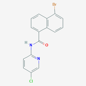 molecular formula C16H10BrClN2O B317292 5-bromo-N-(5-chloropyridin-2-yl)naphthalene-1-carboxamide 
