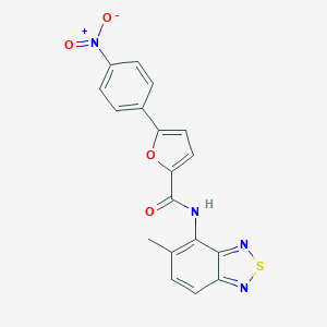 molecular formula C18H12N4O4S B317293 N-(5-methyl-2,1,3-benzothiadiazol-4-yl)-5-(4-nitrophenyl)furan-2-carboxamide 