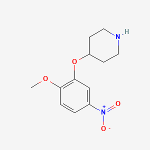 molecular formula C12H16N2O4 B3173005 4-(2-Methoxy-5-nitrophenoxy)piperidine CAS No. 946759-89-3