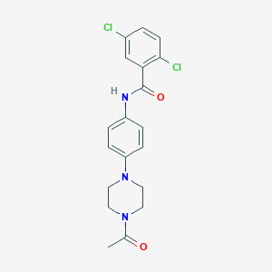 molecular formula C19H19Cl2N3O2 B317365 N-[4-(4-acetylpiperazin-1-yl)phenyl]-2,5-dichlorobenzamide 