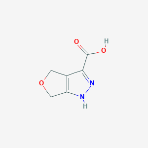 molecular formula C6H6N2O3 B3173680 4,6-Dihydro-1H-furo[3,4-c]pyrazole-3-carboxylic acid CAS No. 949034-59-7