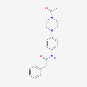 molecular formula C20H23N3O2 B317370 N-[4-(4-acetylpiperazin-1-yl)phenyl]-2-phenylacetamide 