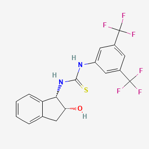 molecular formula C18H14F6N2OS B3173721 N-[3,5-Bis(trifluoromethyl)phenyl]-N'-[(1S,2R)-2,3-dihydro-2-hydroxy-1H-inden-1-yl]thiourea CAS No. 949480-57-3