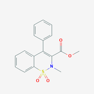 molecular formula C17H15NO4S B3173801 methyl 2-methyl-4-phenyl-2H-benzo[e][1,2]thiazine-3-carboxylate 1,1-dioxide CAS No. 950269-98-4
