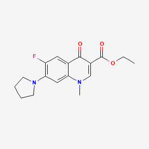 molecular formula C17H19FN2O3 B3173808 ethyl 6-fluoro-1-methyl-4-oxo-7-(pyrrolidin-1-yl)-1,4-dihydroquinoline-3-carboxylate CAS No. 950270-58-3
