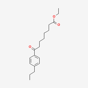 molecular formula C19H28O3 B3174053 Ethyl 8-(4-n-Propylphenyl)-8-oxooctanoate CAS No. 951888-90-7