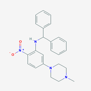molecular formula C24H26N4O2 B317423 N-Benzhydryl-5-(4-methyl-1-piperazinyl)-2-nitroaniline 