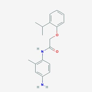 molecular formula C18H22N2O2 B3174350 N-(4-Amino-2-methylphenyl)-2-(2-isopropylphenoxy)-acetamide CAS No. 953720-60-0