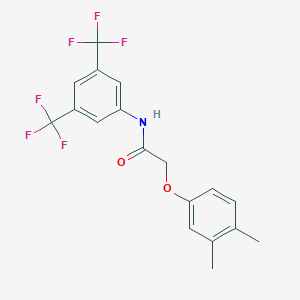 molecular formula C18H15F6NO2 B317445 N-[3,5-bis(trifluoromethyl)phenyl]-2-(3,4-dimethylphenoxy)acetamide 