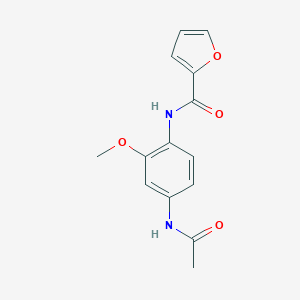 molecular formula C14H14N2O4 B317447 N-(4-acetamido-2-methoxyphenyl)furan-2-carboxamide 