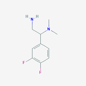 molecular formula C10H14F2N2 B3174477 N-[2-Amino-1-(3,4-difluorophenyl)ethyl]-N,N-dimethylamine CAS No. 953754-97-7