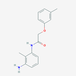 molecular formula C16H18N2O2 B3174513 N-(3-Amino-2-methylphenyl)-2-(3-methylphenoxy)-acetamide CAS No. 953883-63-1
