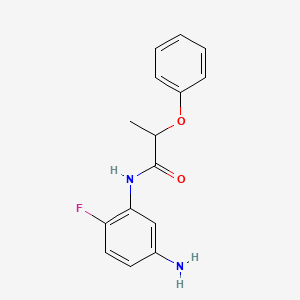 molecular formula C15H15FN2O2 B3174527 N-(5-Amino-2-fluorophenyl)-2-phenoxypropanamide CAS No. 953890-05-6