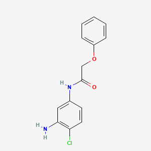 molecular formula C14H13ClN2O2 B3174543 N-(3-Amino-4-chlorophenyl)-2-phenoxyacetamide CAS No. 953891-92-4