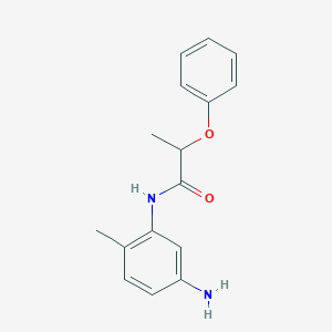 molecular formula C16H18N2O2 B3174561 N-(5-Amino-2-methylphenyl)-2-phenoxypropanamide CAS No. 953896-76-9