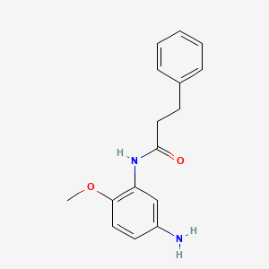 molecular formula C16H18N2O2 B3174586 N-(5-Amino-2-methoxyphenyl)-3-phenylpropanamide CAS No. 953900-11-3