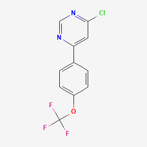 molecular formula C11H6ClF3N2O B3174636 4-chloro-6-[4-(trifluoromethoxy)phenyl]pyrimidine CAS No. 954221-84-2
