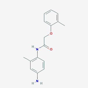 molecular formula C16H18N2O2 B3174716 N-(4-Amino-2-methylphenyl)-2-(2-methylphenoxy)-acetamide CAS No. 954252-73-4