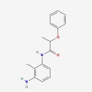 molecular formula C16H18N2O2 B3174717 N-(3-Amino-2-methylphenyl)-2-phenoxypropanamide CAS No. 954253-86-2