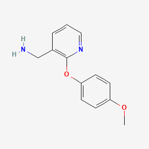 molecular formula C13H14N2O2 B3174759 (2-(4-Methoxyphenoxy)pyridin-3-yl)methanamine CAS No. 954258-87-8