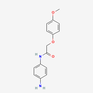 molecular formula C15H16N2O3 B3174815 N-(4-Aminophenyl)-2-(4-methoxyphenoxy)acetamide CAS No. 954271-86-4