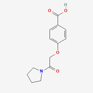 molecular formula C13H15NO4 B3174825 4-(2-Oxo-2-(pyrrolidin-1-yl)ethoxy)benzoic acid CAS No. 954276-75-6