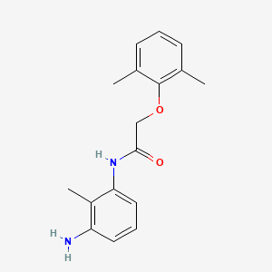 molecular formula C17H20N2O2 B3174856 N-(3-Amino-2-methylphenyl)-2-(2,6-dimethylphenoxy)acetamide CAS No. 954563-00-9